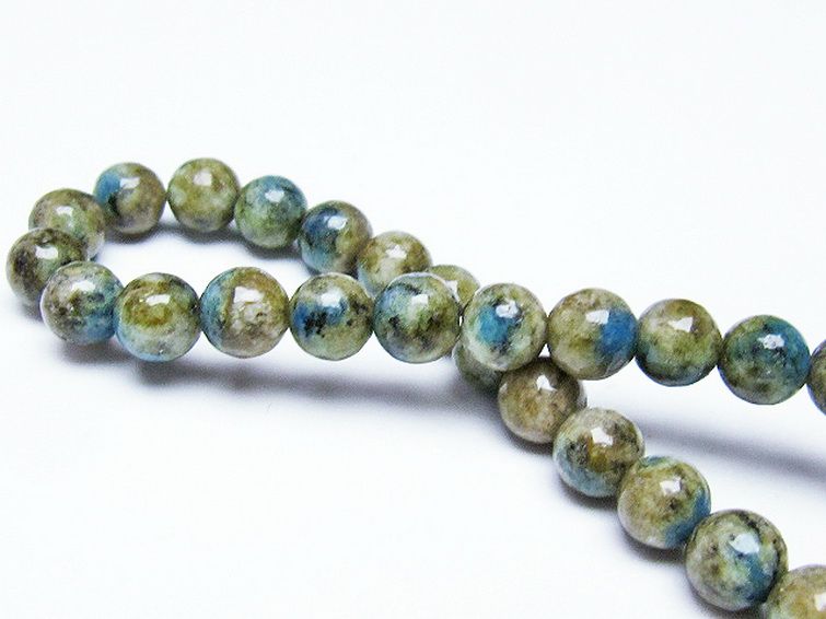 K2ストーン アズライト イン グラナイト ブレスレット 6mm [t193-3598] 2枚目