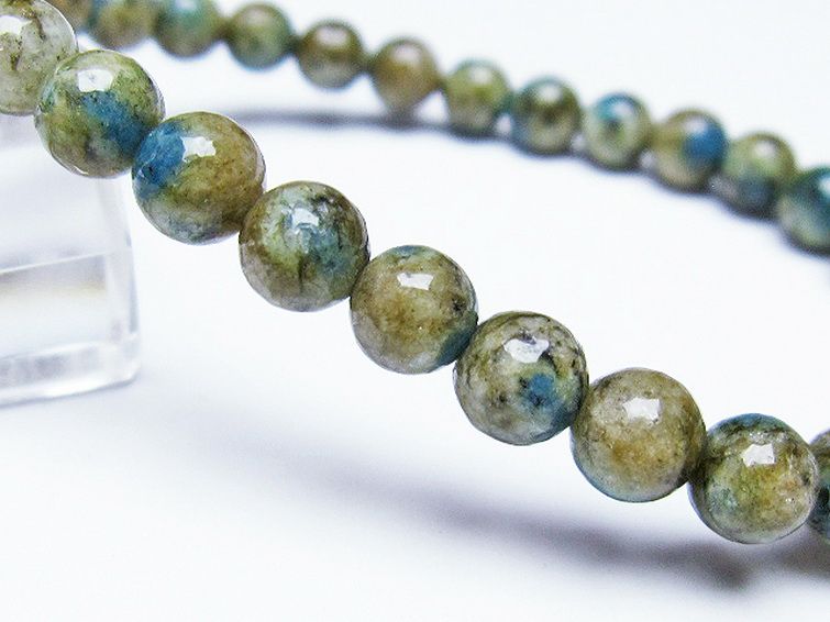 K2ストーン アズライト イン グラナイト ブレスレット 6mm [t193-3598]