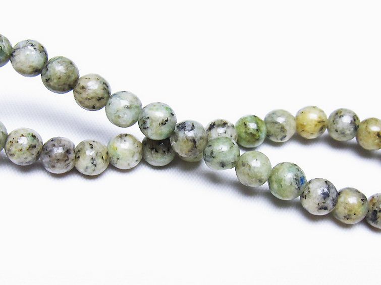 K2ストーン アズライト イン グラナイト ブレスレット 6mm [t193-4140] 2枚目