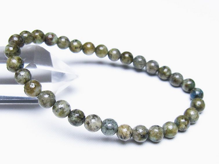 K2ストーン アズライト イン グラナイト ブレスレット 6mm [t193-4141] 1枚目