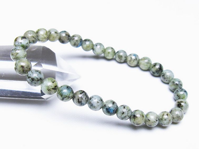 K2ストーン アズライト イン グラナイト ブレスレット 6mm [t193-4149] 1枚目