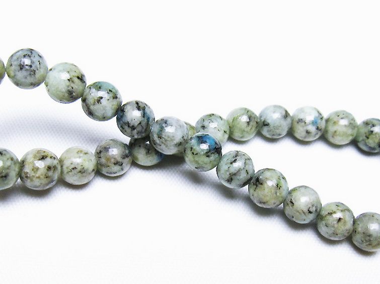 K2ストーン アズライト イン グラナイト ブレスレット 6mm [t193-4149] 2枚目