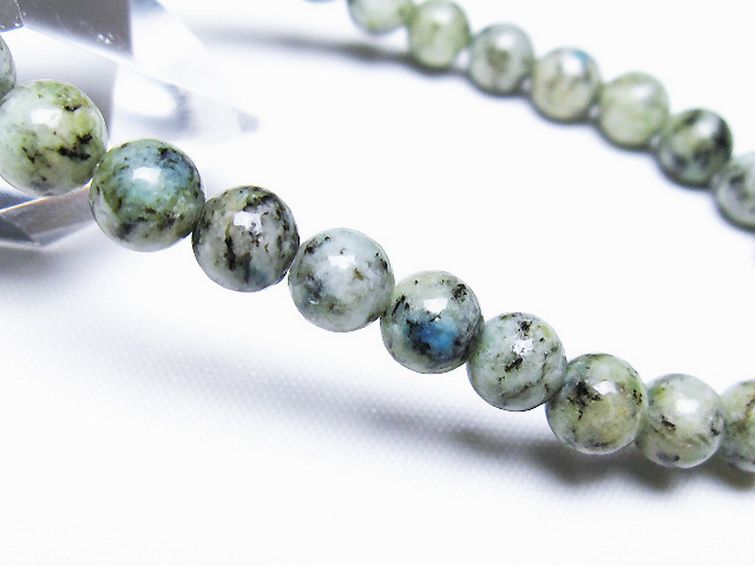 K2ストーン アズライト イン グラナイト ブレスレット 6mm [t193-4149] 3枚目