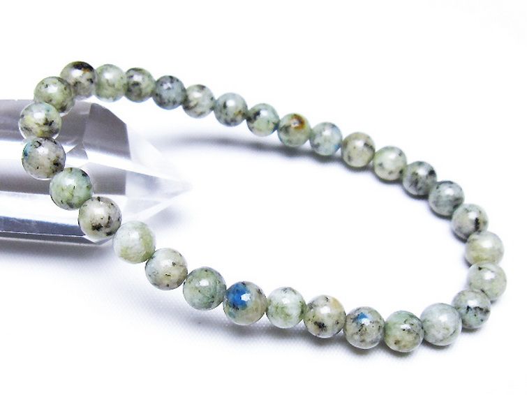 K2ストーン アズライト イン グラナイト ブレスレット 6mm [t193-4153] 1枚目