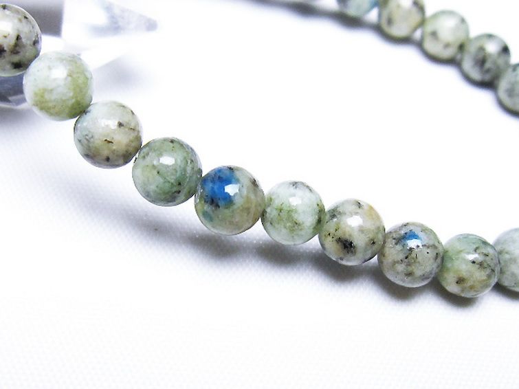K2ストーン アズライト イン グラナイト ブレスレット 6mm [t193-4153] 3枚目