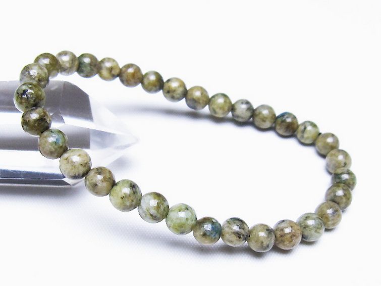 K2ストーン アズライト イン グラナイト ブレスレット 6mm [t193-4155] 1枚目