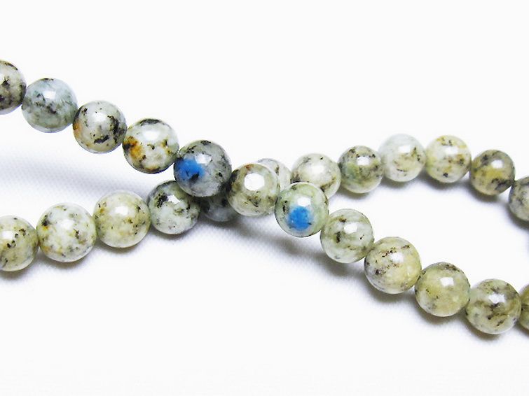 K2ストーン アズライト イン グラナイト ブレスレット 6mm [t193-4174] 2枚目