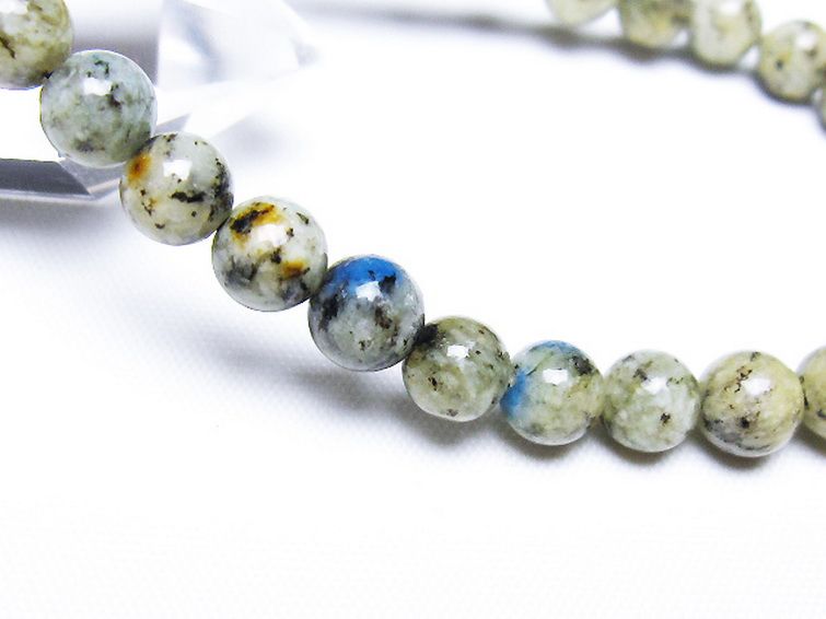 K2ストーン アズライト イン グラナイト ブレスレット 6mm [t193-4174] 3枚目