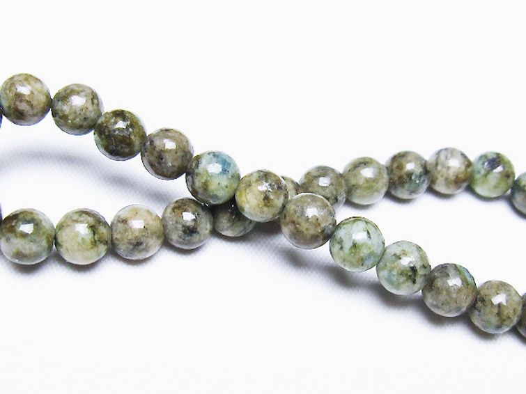 K2ストーン アズライト イン グラナイト ブレスレット 6mm [t193-4176] 2枚目