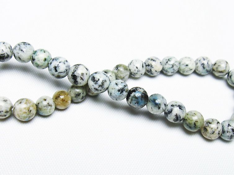 K2ストーン アズライト イン グラナイト ブレスレット 6mm [t193-4188] 2枚目