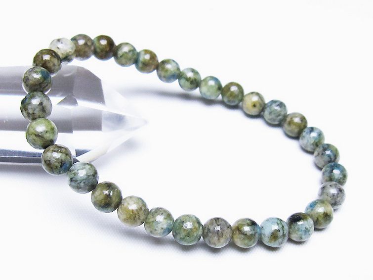K2ストーン アズライト イン グラナイト ブレスレット 6mm [t193-4200] 1枚目