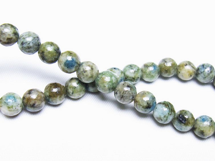 K2ストーン アズライト イン グラナイト ブレスレット 6mm [t193-4200] 2枚目