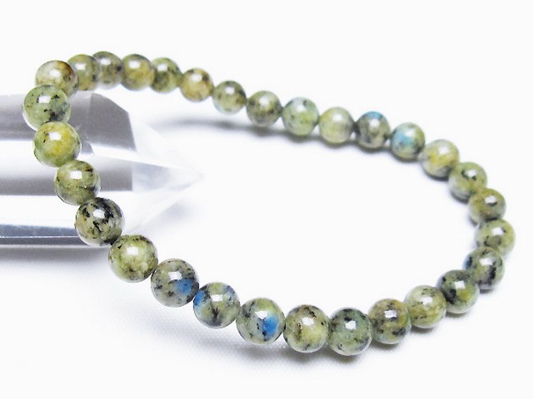 K2ストーン アズライト イン グラナイト ブレスレット 6mm [t193-4216] 1枚目