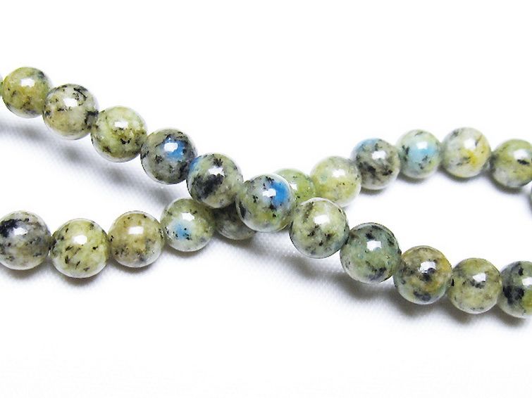 K2ストーン アズライト イン グラナイト ブレスレット 6mm [t193-4216] 2枚目