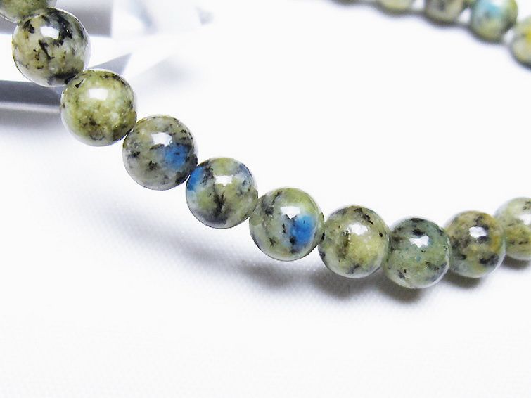 K2ストーン アズライト イン グラナイト ブレスレット 6mm [t193-4216] 3枚目