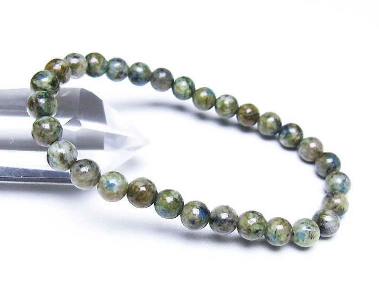 K2ストーン アズライト イン グラナイト ブレスレット 6mm [t193-4218] 1枚目
