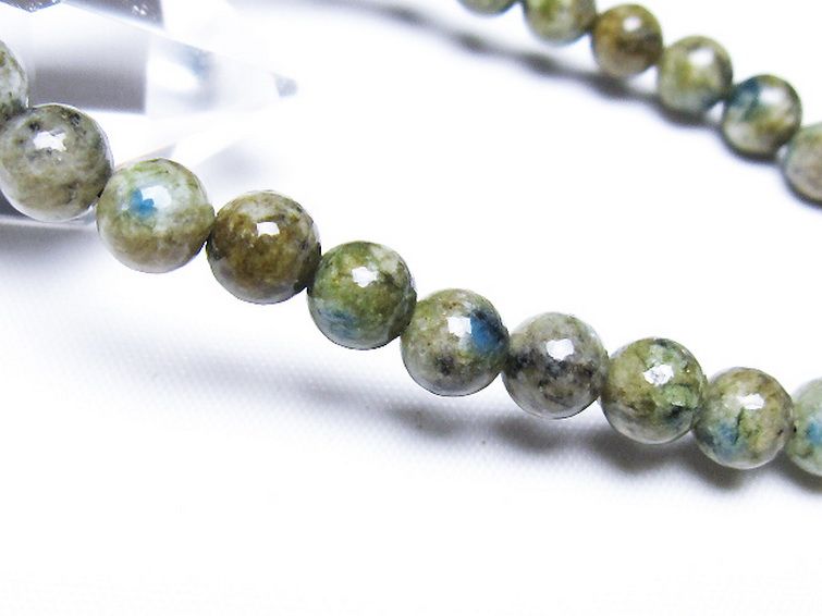 K2ストーン アズライト イン グラナイト ブレスレット 6mm [t193-4218] 3枚目