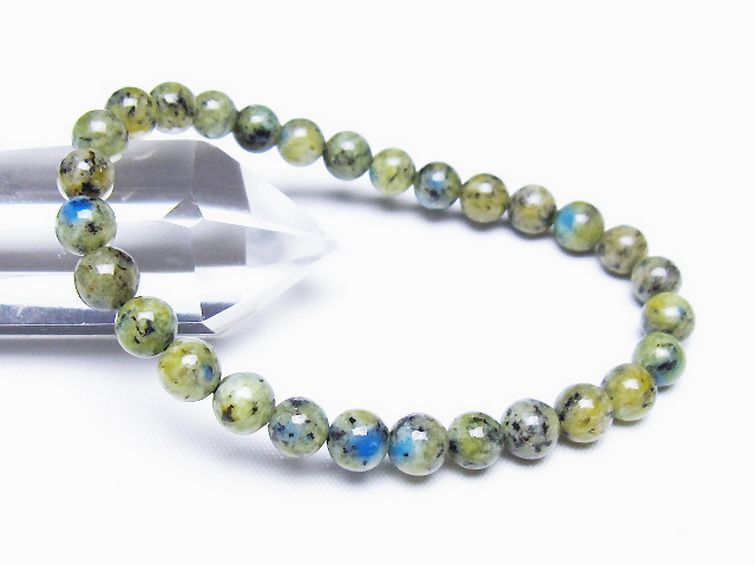 K2ストーン アズライト イン グラナイト ブレスレット 6mm [t193-4221] 1枚目