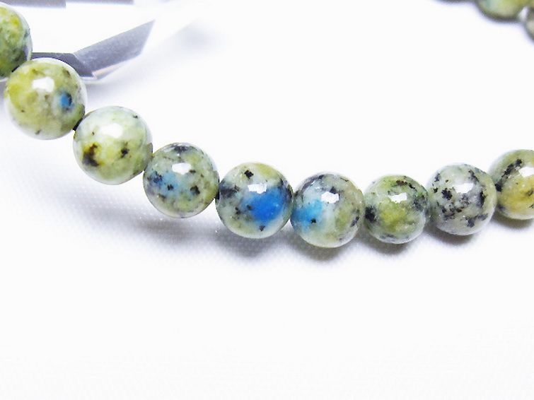 K2ストーン アズライト イン グラナイト ブレスレット 6mm [t193-4221] 3枚目