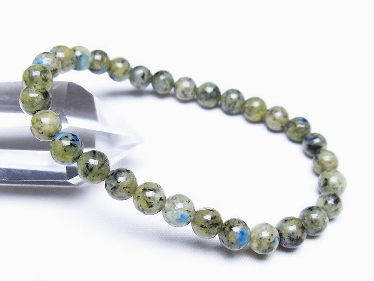 K2ストーン アズライト イン グラナイト ブレスレット 6mm [t193-4226]