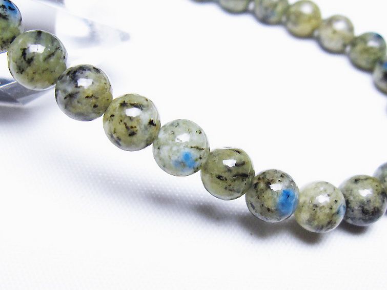 K2ストーン アズライト イン グラナイト ブレスレット 6mm [t193-4226] 3枚目