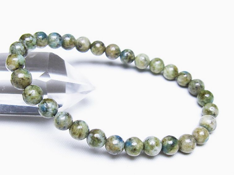 K2ストーン アズライト イン グラナイト ブレスレット 6mm [t193-4236] 1枚目