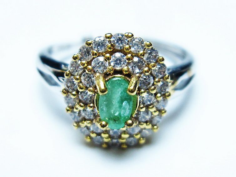 エメラルド 指輪 (14号) [t195-2068] 1枚目