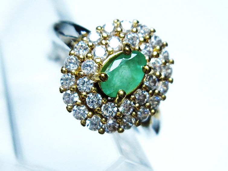 エメラルド 指輪 (11号) [t195-2224] 2枚目