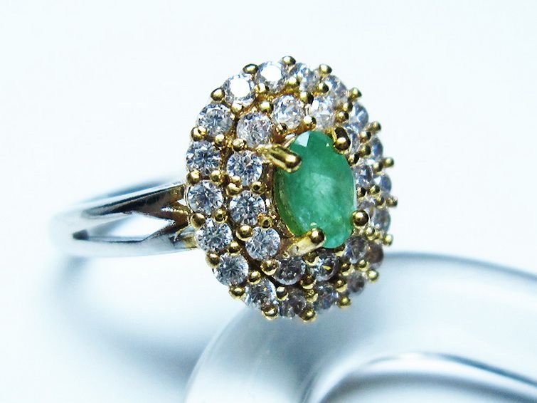 エメラルド 指輪 (11号) [t195-2224] 3枚目