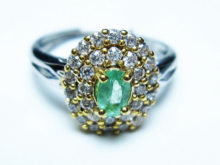 エメラルド 指輪 (14号) [t195-2249] 1枚目