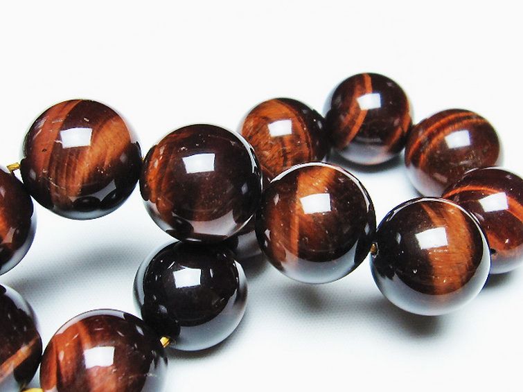 レッドタイガーアイ※赤虎目石 ブレスレット 18mm [T198-6129] 2枚目