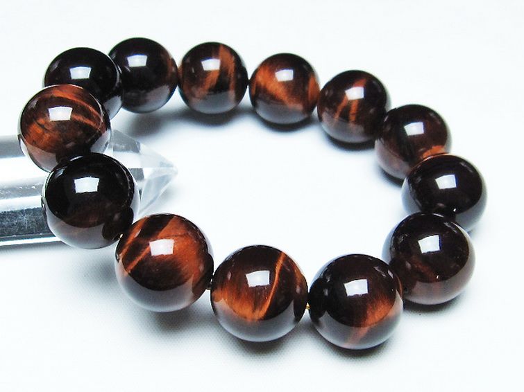 レッドタイガーアイ※赤虎目石 ブレスレット 18mm [t198-6133] 1枚目
