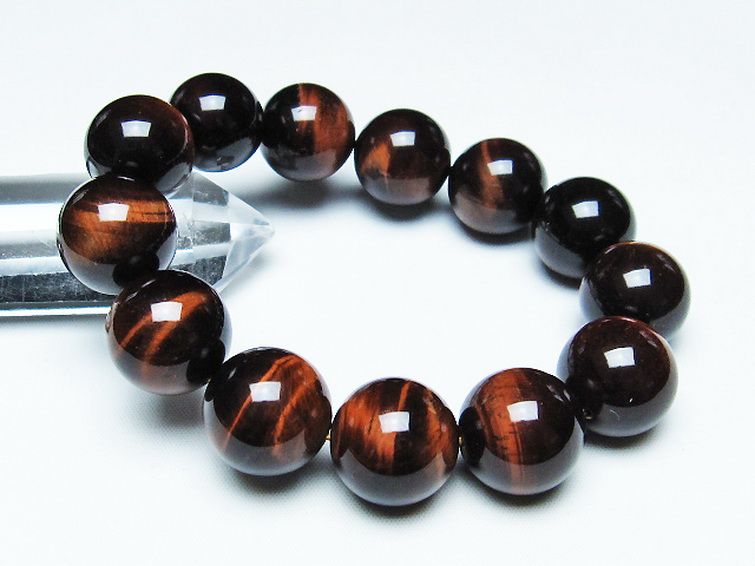 レッドタイガーアイ※赤虎目石 ブレスレット 18mm [t198-6134] 1枚目