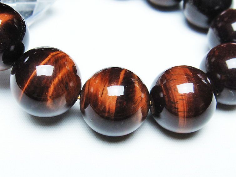 レッドタイガーアイ※赤虎目石 ブレスレット 18mm [t198-6134] 3枚目