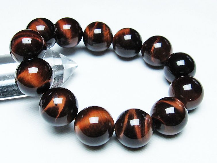 レッドタイガーアイ※赤虎目石 ブレスレット 18mm [t198-6135] 1枚目