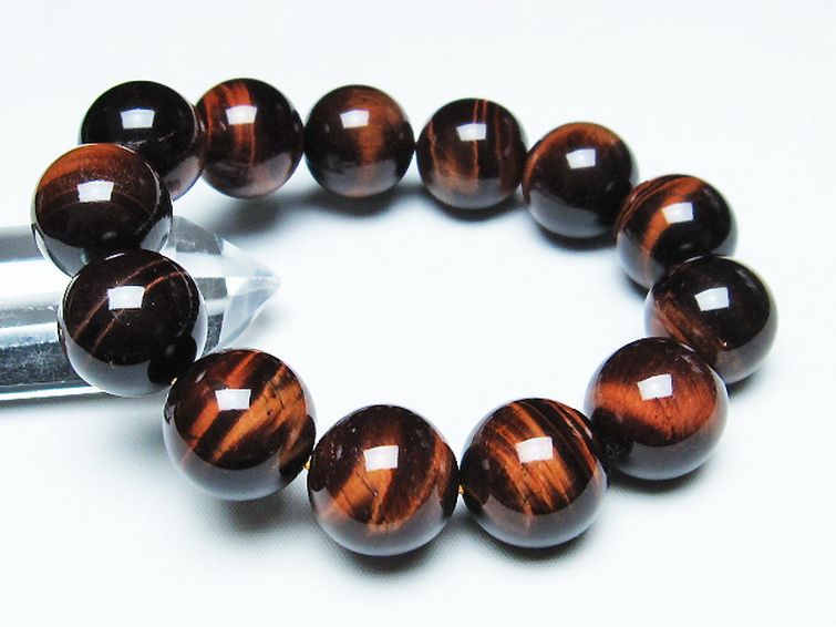レッドタイガーアイ※赤虎目石 ブレスレット 18mm [t198-6138] 1枚目