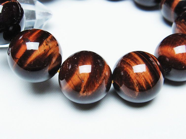 レッドタイガーアイ※赤虎目石 ブレスレット 18mm [t198-6138] 3枚目