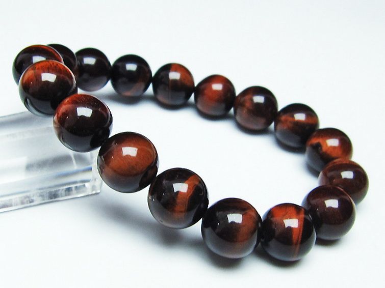 レッドタイガーアイ※赤虎目石 ブレスレット 12mm [t198-6212] 1枚目