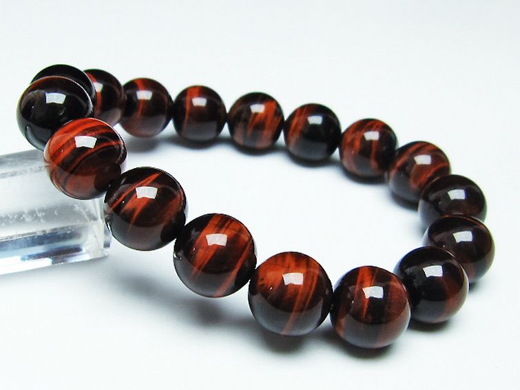 レッドタイガーアイ※赤虎目石 ブレスレット 12mm [t198-6216] 1枚目