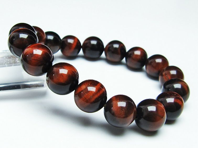 レッドタイガーアイ※赤虎目石 ブレスレット 12mm [t198-6225] 1枚目
