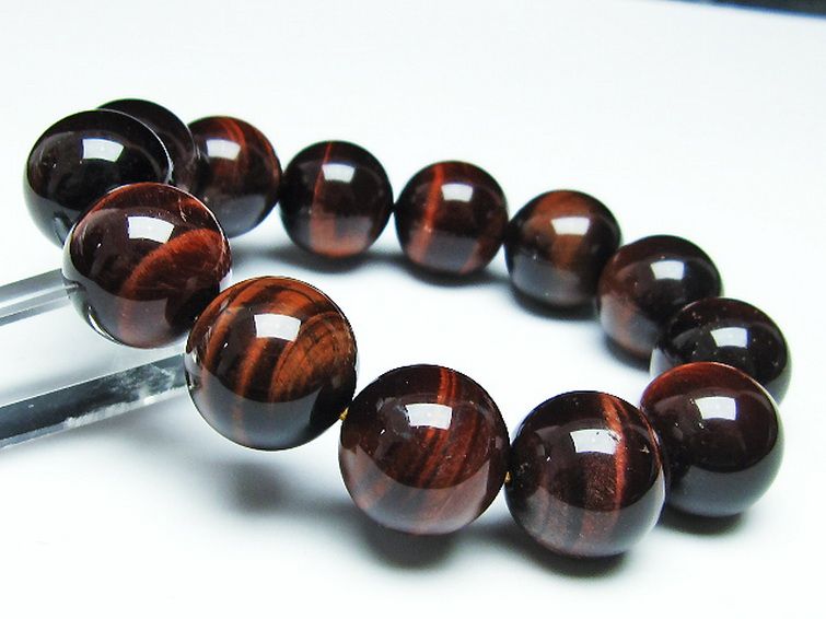 レッドタイガーアイ※赤虎目石 ブレスレット 18mm [T198-6275] 1枚目