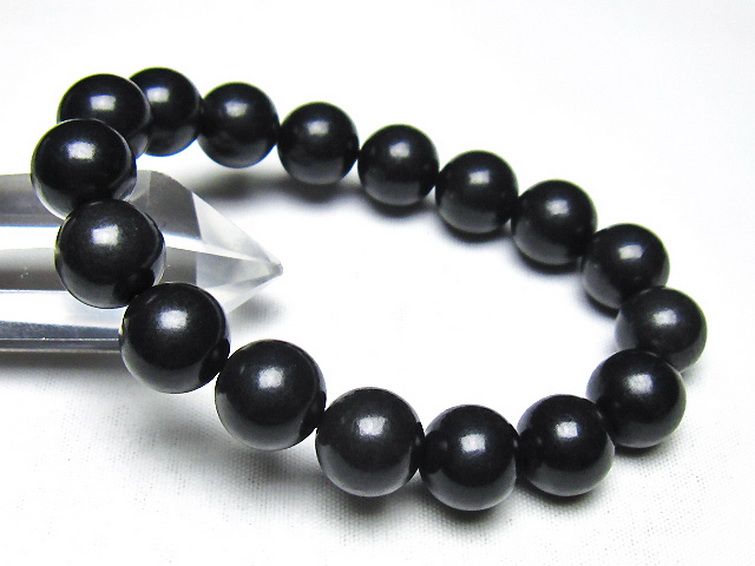 シュンガイト ブレスレット 12mm [t20-7218] 1枚目