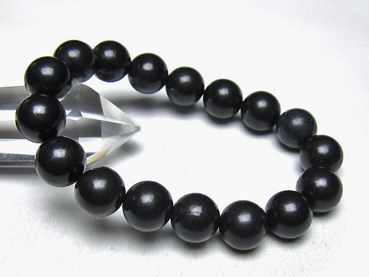 シュンガイト ブレスレット 12mm [t20-7228] 1枚目