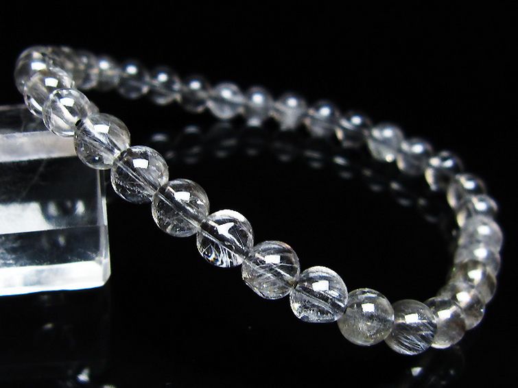 放射プラチナルチル ブレスレット 6mm [t205-4594] 1枚目