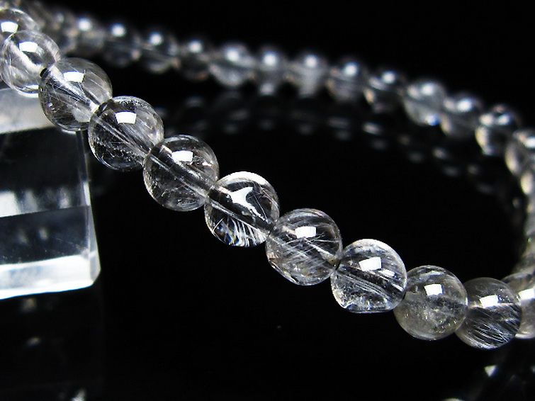 放射プラチナルチル ブレスレット 6mm [t205-4594] 3枚目