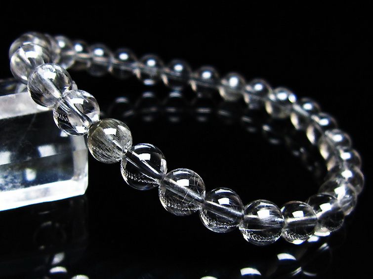 放射プラチナルチル ブレスレット 6mm [t205-4597] 1枚目