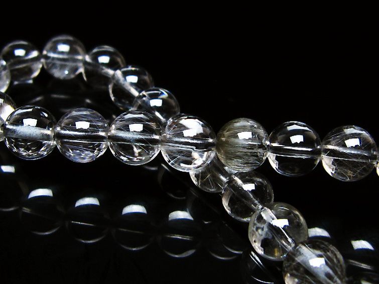 放射プラチナルチル ブレスレット 6mm [t205-4597] 2枚目