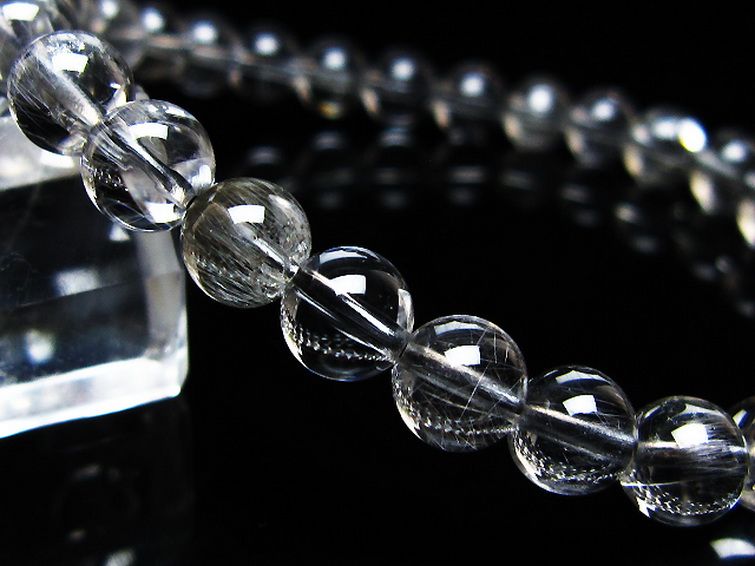 放射プラチナルチル ブレスレット 6mm [t205-4597] 3枚目