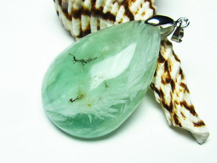 エンジェルフェザー フローライト ペンダント [T21-4061] 3枚目