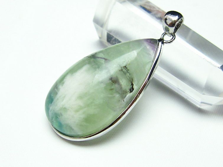 エンジェルフェザー フローライト ペンダント [T21-4213] 2枚目